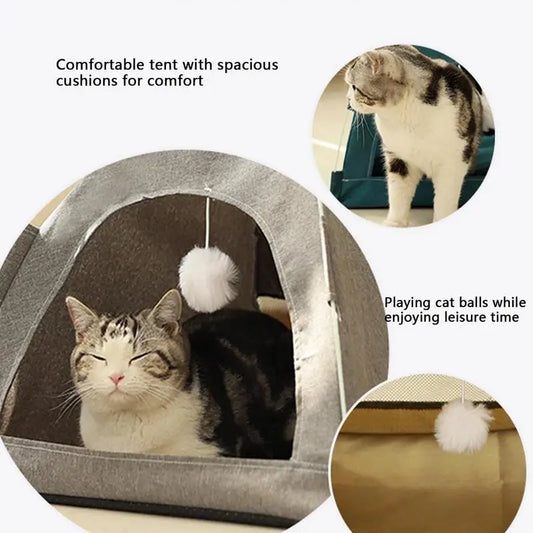 Dog Tent Bed Breathable Summer Cat House Portable Pet Tent Nest Pet House Dog Cage Removable Camping Pet Sun Shelter Dog Shade &