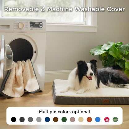 Dog Bed Medium Size Dog - Orthopedic Waterproof Puppy Beds with Removable Washable Cover, Egg Crate Foam Pet Mat, Suitable for Pet up to 35 Lbs