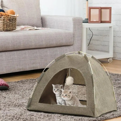 Dog Tent Bed Breathable Summer Cat House Portable Pet Tent Nest Pet House Dog Cage Removable Camping Pet Sun Shelter Dog Shade &