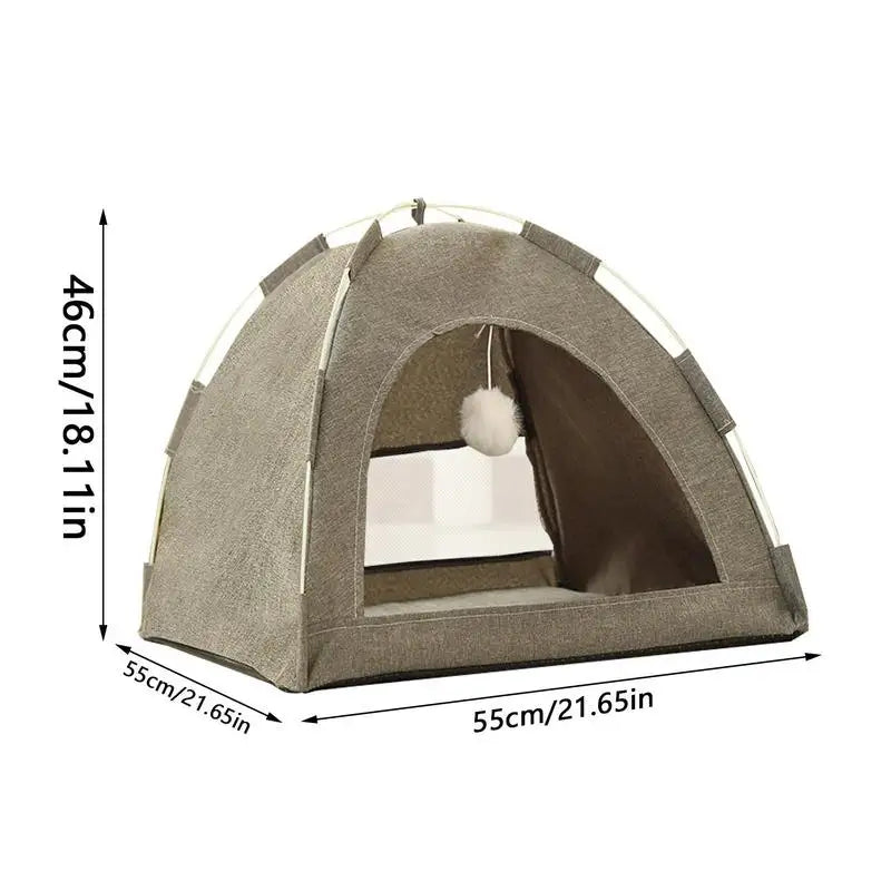 Dog Tent Bed Breathable Summer Cat House Portable Pet Tent Nest Pet House Dog Cage Removable Camping Pet Sun Shelter Dog Shade &