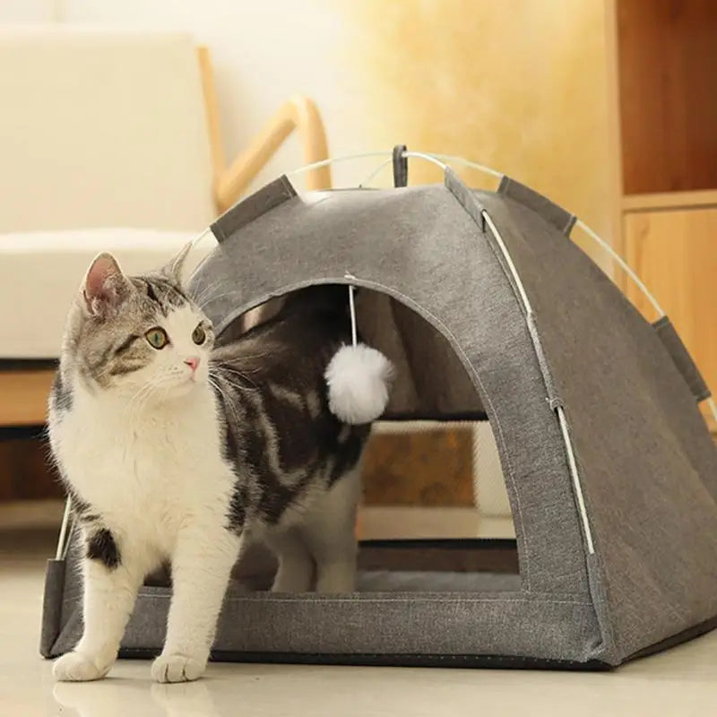 Dog Tent Bed Breathable Summer Cat House Portable Pet Tent Nest Pet House Dog Cage Removable Camping Pet Sun Shelter Dog Shade &