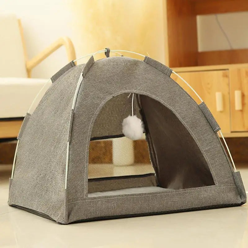 Dog Tent Bed Breathable Summer Cat House Portable Pet Tent Nest Pet House Dog Cage Removable Camping Pet Sun Shelter Dog Shade &